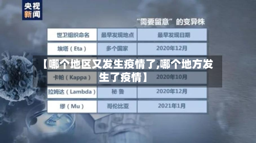 【哪个地区又发生疫情了,哪个地方发生了疫情】-第2张图片