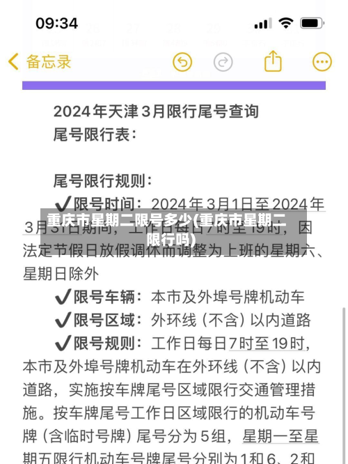重庆市星期二限号多少(重庆市星期二限行吗)-第2张图片