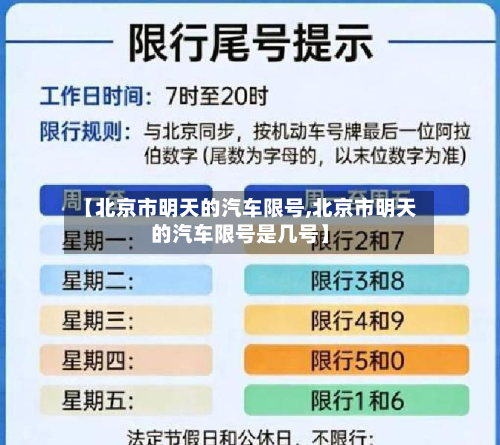 【北京市明天的汽车限号,北京市明天的汽车限号是几号】-第2张图片
