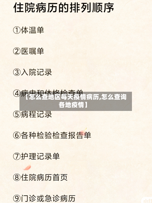 【怎么查地区每天疫情病历,怎么查询各地疫情】