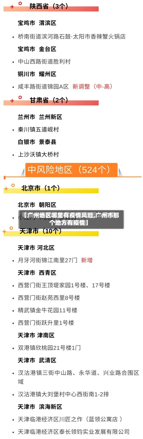 【广州地区哪里有疫情风险,广州市那个地方有疫情】