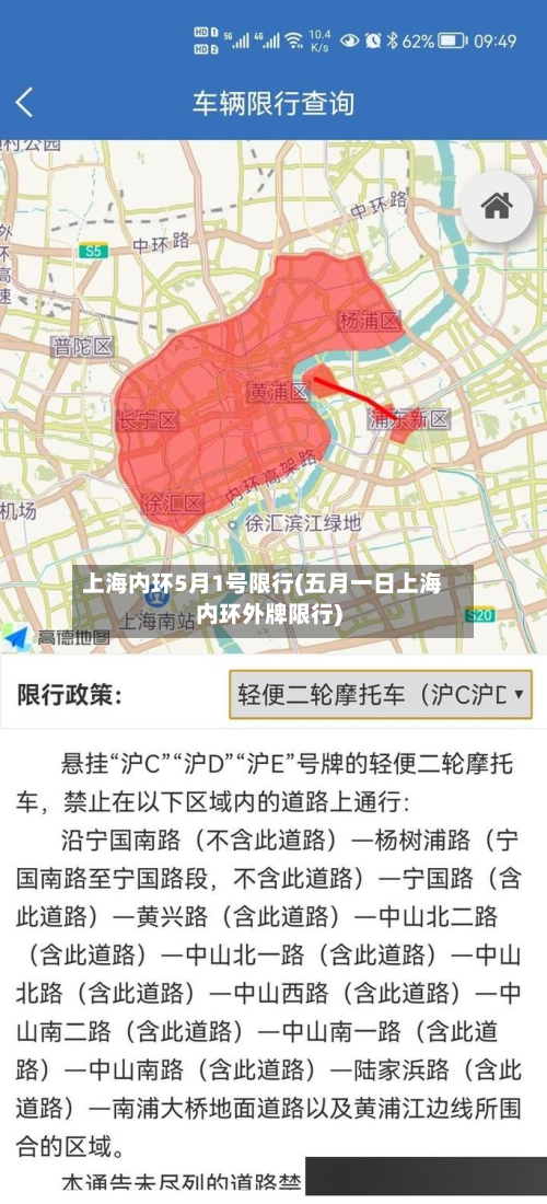 上海内环5月1号限行(五月一日上海内环外牌限行)-第2张图片