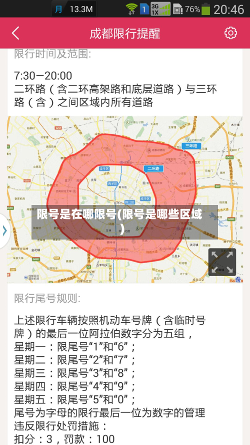 限号是在哪限号(限号是哪些区域)-第2张图片