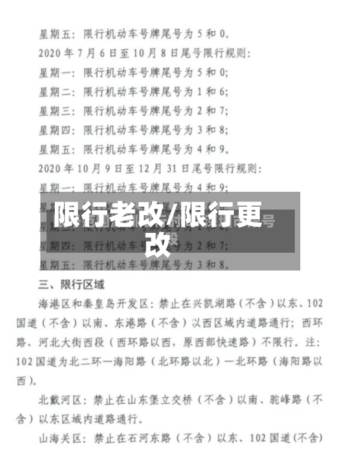 限行老改/限行更改-第2张图片
