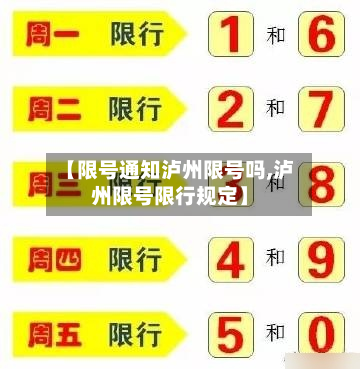 【限号通知泸州限号吗,泸州限号限行规定】-第2张图片