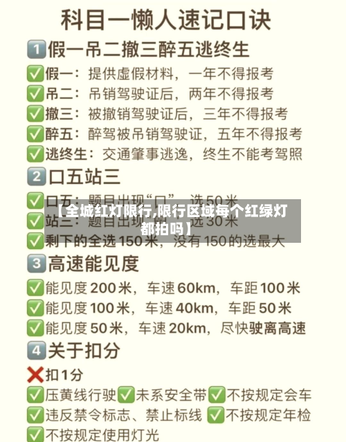 【全城红灯限行,限行区域每个红绿灯都拍吗】