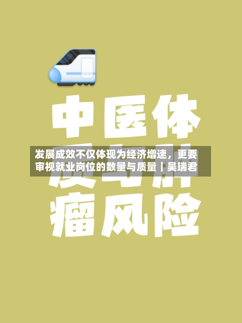 发展成效不仅体现为经济增速，更要审视就业岗位的数量与质量｜吴瑞君-第2张图片