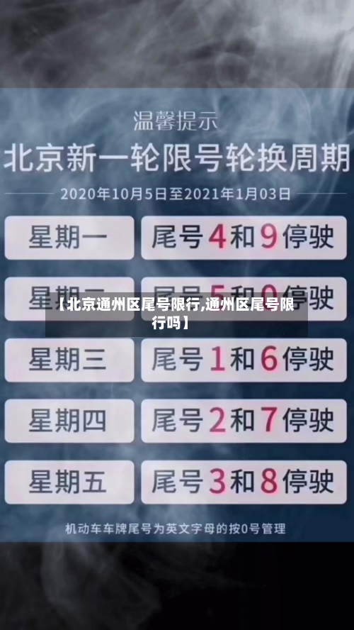 【北京通州区尾号限行,通州区尾号限行吗】-第3张图片