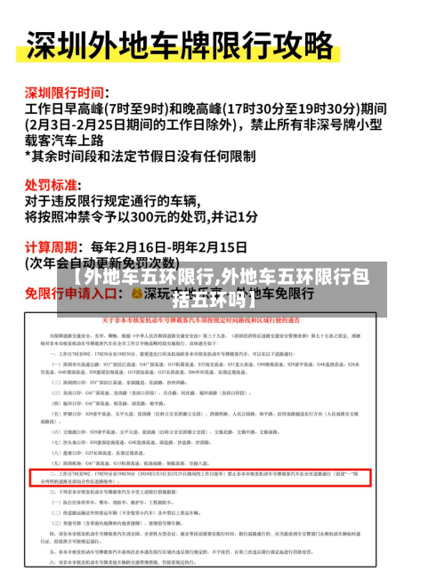 【外地车五环限行,外地车五环限行包括五环吗】-第2张图片