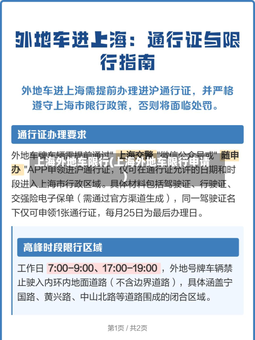 上海外地车限行(上海外地车限行申请)