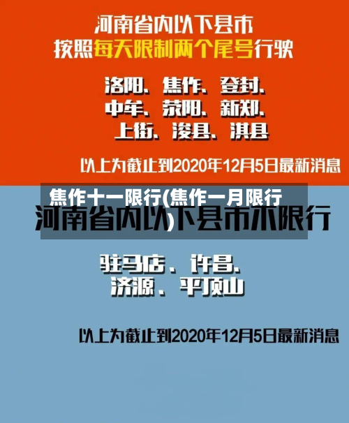 焦作十一限行(焦作一月限行)