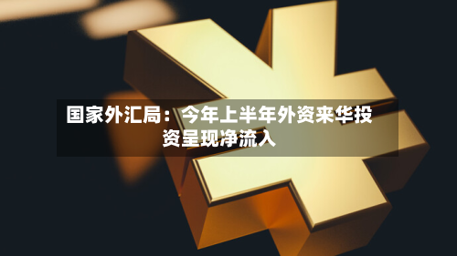国家外汇局：今年上半年外资来华投资呈现净流入-第2张图片