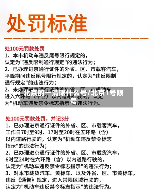 北京的一清限什么号/北京1号限号