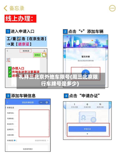 礼拜三北京外地车限号(周三北京限行车牌号是多少)