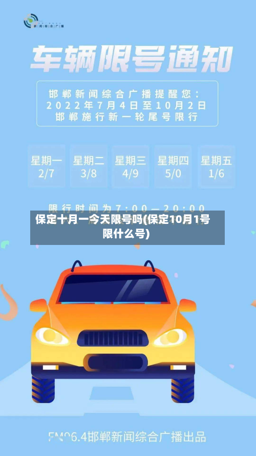 保定十月一今天限号吗(保定10月1号限什么号)-第2张图片