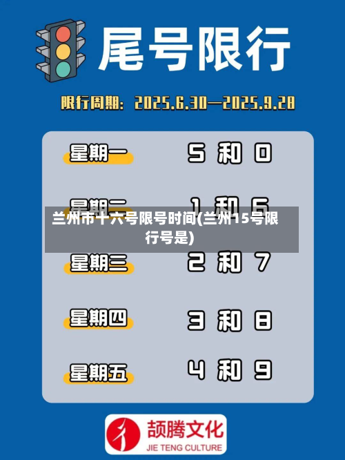 兰州市十六号限号时间(兰州15号限行号是)
