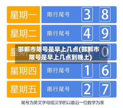 邯郸市限号是早上几点(邯郸市限号是早上几点到晚上)-第2张图片