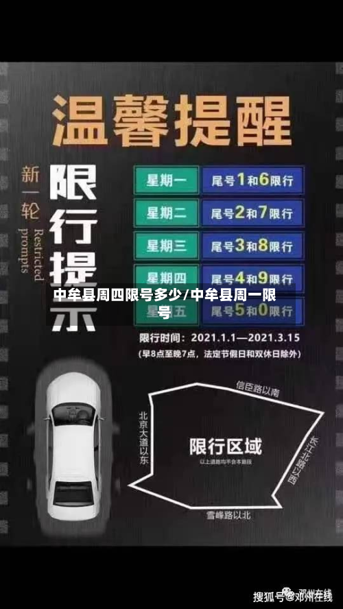 中牟县周四限号多少/中牟县周一限号