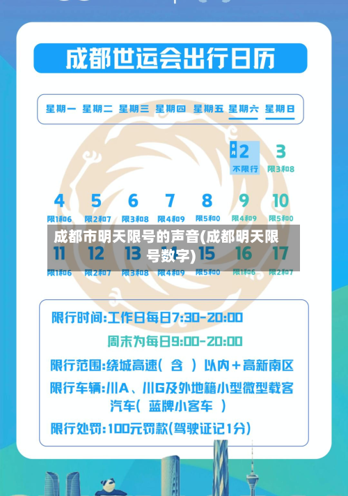 成都市明天限号的声音(成都明天限号数字)