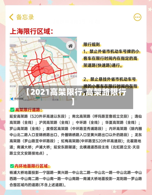 【2021高架限行,高架路限行】