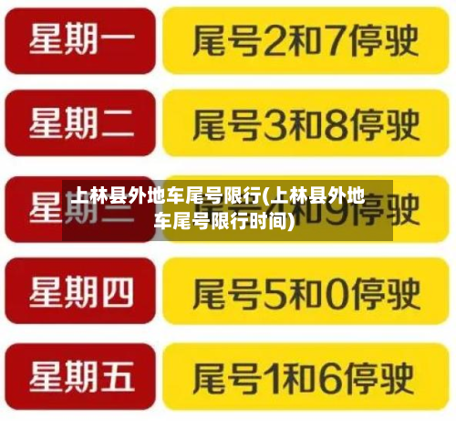 上林县外地车尾号限行(上林县外地车尾号限行时间)