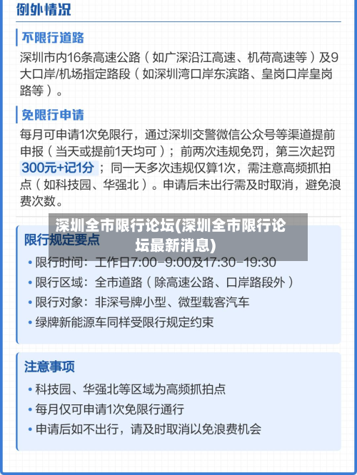 深圳全市限行论坛(深圳全市限行论坛最新消息)