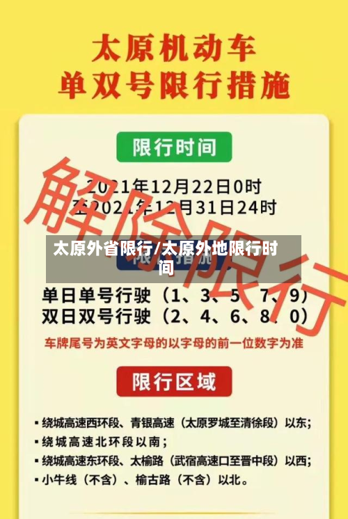 太原外省限行/太原外地限行时间