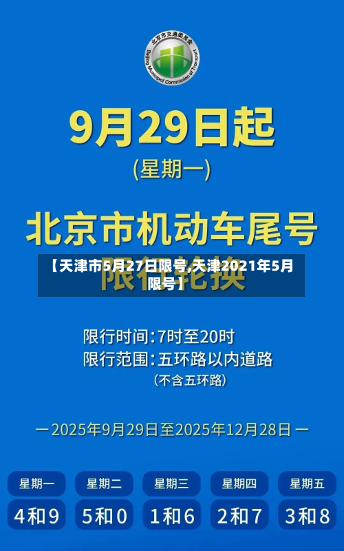 【天津市5月27日限号,天津2021年5月限号】-第2张图片