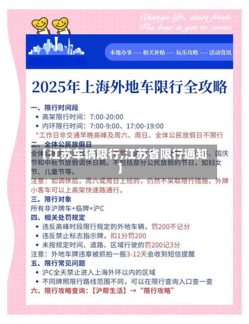 【江苏车辆限行,江苏省限行通知】