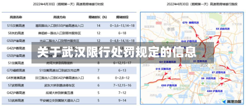 关于武汉限行处罚规定的信息
