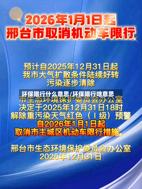 环保限行什么意思/环保限行啥意思