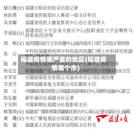 福建疫情哪严重的地区(福建疫情哪个市)-第2张图片
