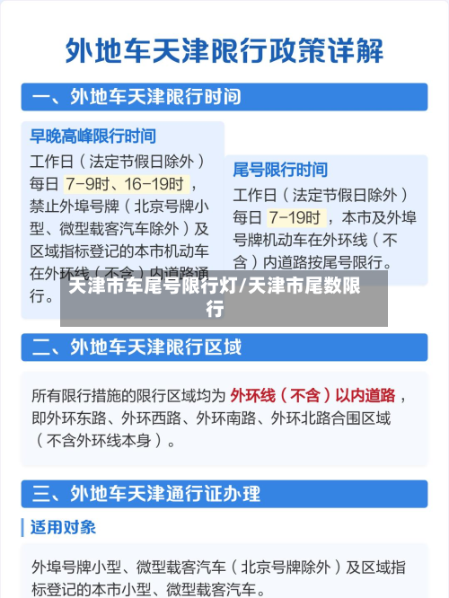 天津市车尾号限行灯/天津市尾数限行