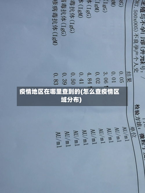 疫情地区在哪里查到的(怎么查疫情区域分布)-第2张图片