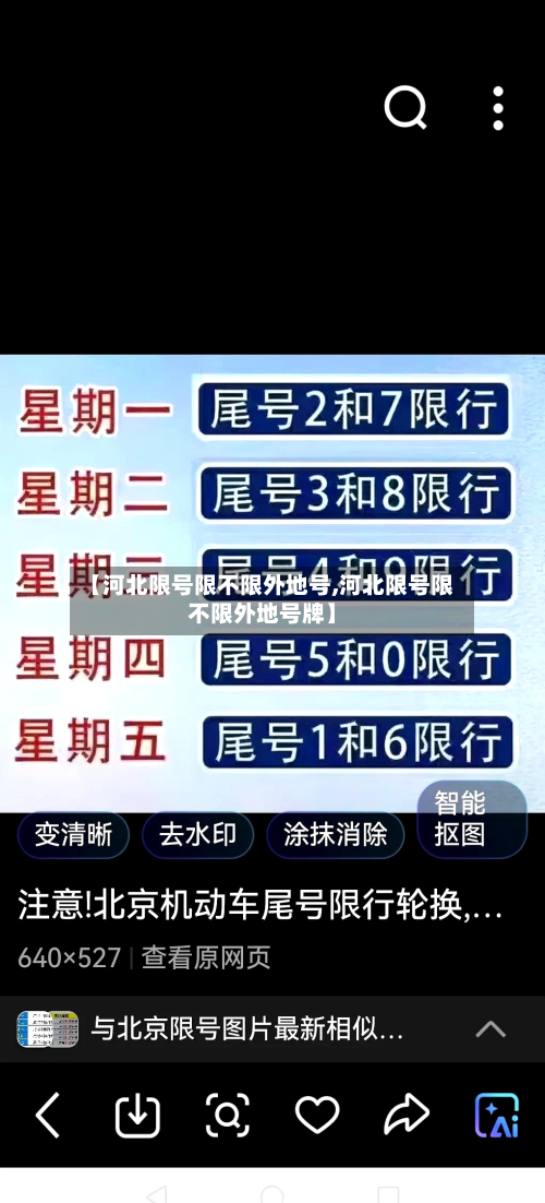 【河北限号限不限外地号,河北限号限不限外地号牌】-第2张图片