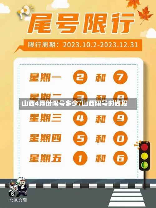 山西4月份限号多少/山西限号时间段-第2张图片