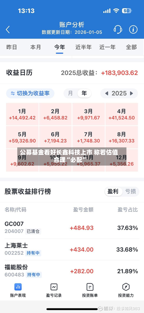 公募基金看好长鑫科技上市 称若估值合理“必配”-第3张图片