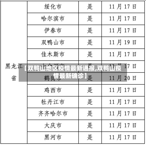 【双鸭山地区疫情最新通报,双鸭山疫情最新确诊】-第3张图片