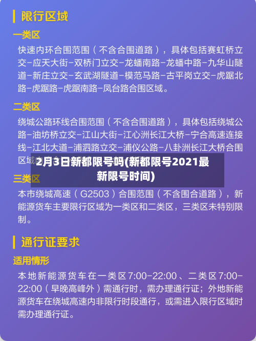 2月3日新都限号吗(新都限号2021最新限号时间)-第2张图片