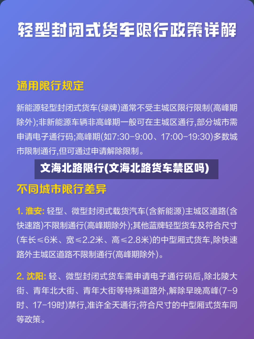 文海北路限行(文海北路货车禁区吗)-第2张图片