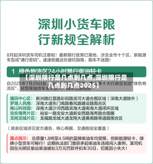 【深圳限行是几点到几点,深圳限行是几点到几点2025】