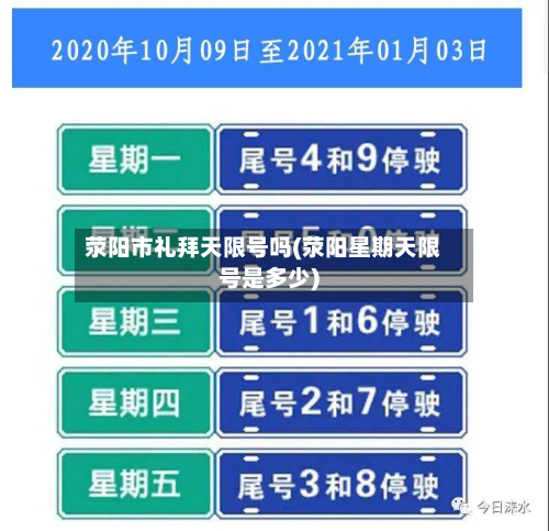 荥阳市礼拜天限号吗(荥阳星期天限号是多少)