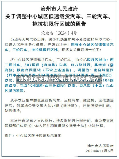 沧州这两天限什么号(沧州哪天限行)-第2张图片