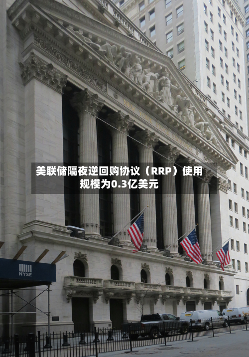 美联储隔夜逆回购协议（RRP）使用规模为0.3亿美元