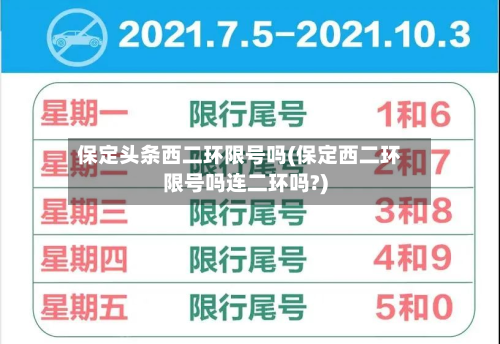 保定头条西二环限号吗(保定西二环限号吗连二环吗?)