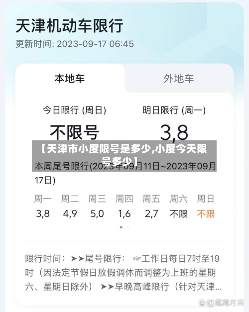 【天津市小度限号是多少,小度今天限号多少】-第3张图片