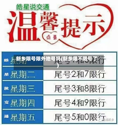 新乡限号限外地号吗(新乡限不限号了)