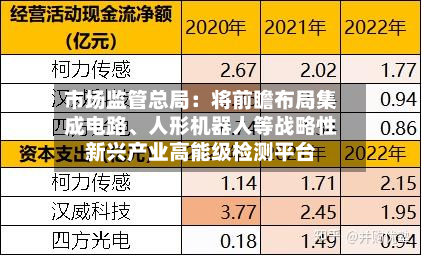 市场监管总局：将前瞻布局集成电路、人形机器人等战略性新兴产业高能级检测平台
