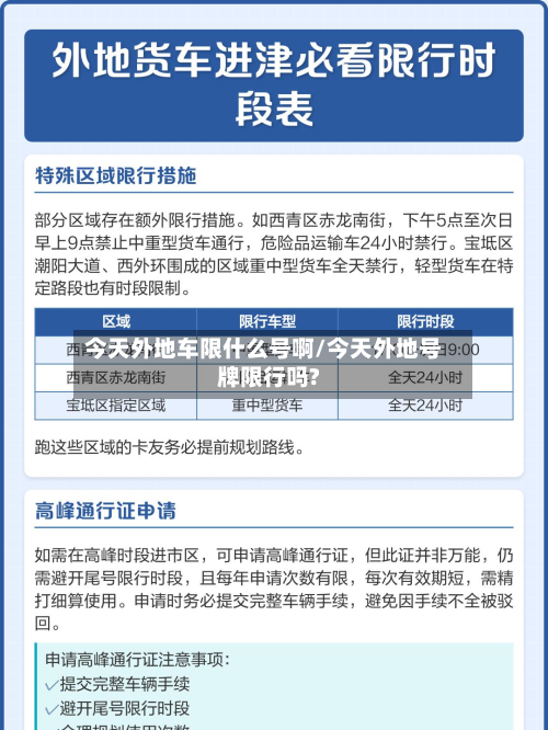 今天外地车限什么号啊/今天外地号牌限行吗?-第2张图片