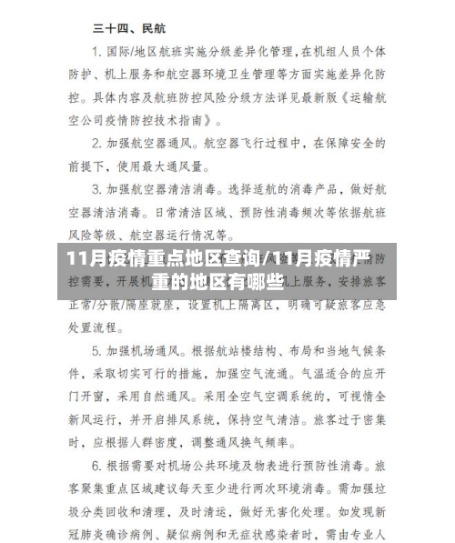 11月疫情重点地区查询/11月疫情严重的地区有哪些